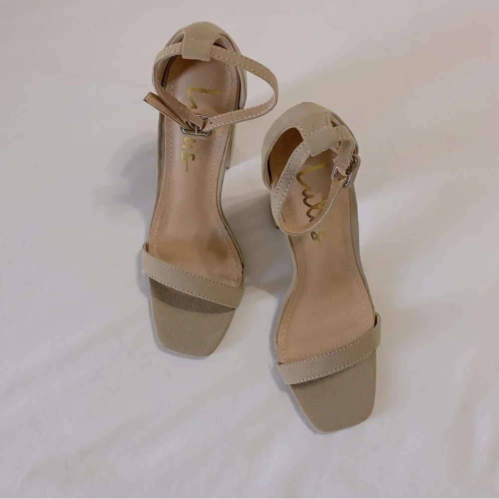 Lulus Tan‎ Suede Ankle Strap Heel